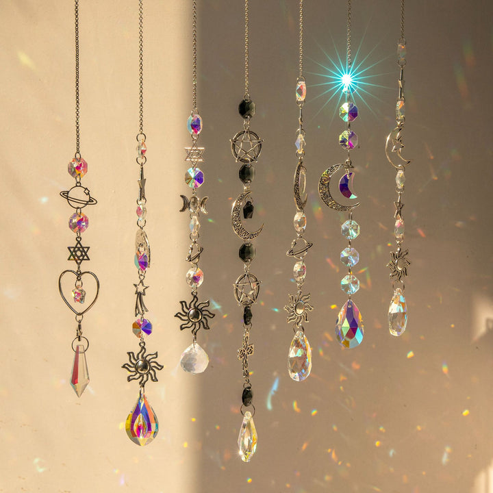 Olivenorma Suncatcher Silver Planet Galaxy Wind Chime
