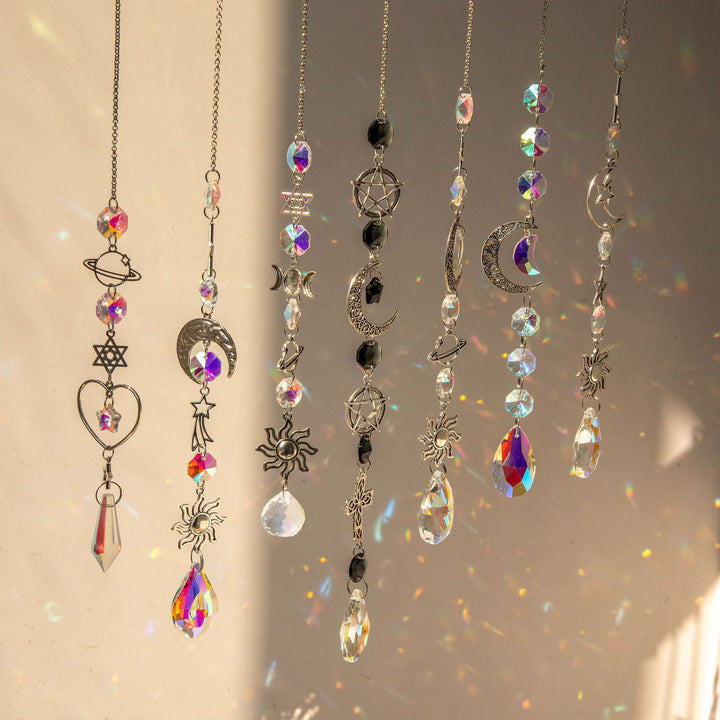 Olivenorma Suncatcher Silver Planet Galaxy Wind Chime