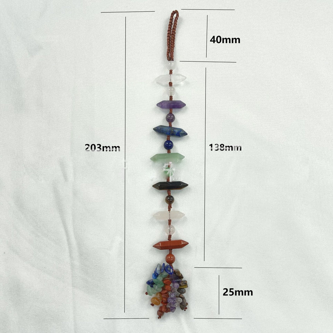 Olivenorma 7 Chakra Stones Healing Crystals Hanging Ornament