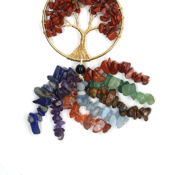 Olivenorma Chakra Stone Tree Of Life Cycling Pendant Ornaments