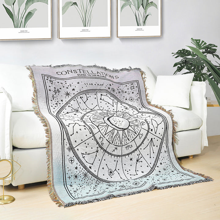 Olivenorma Zodiac Constellation Gradient Woven Blanket