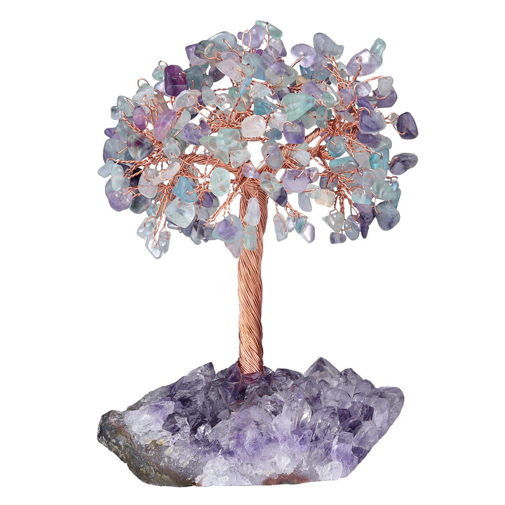 Olivenorma Natural Amethyst Flower Irregular Base Feng Shui Tree