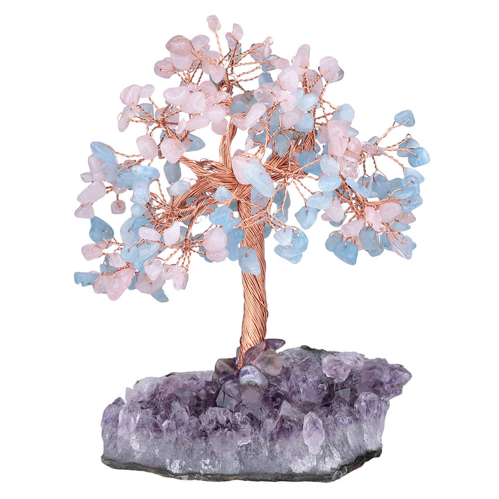 Olivenorma Natural Amethyst Flower Irregular Base Feng Shui Tree