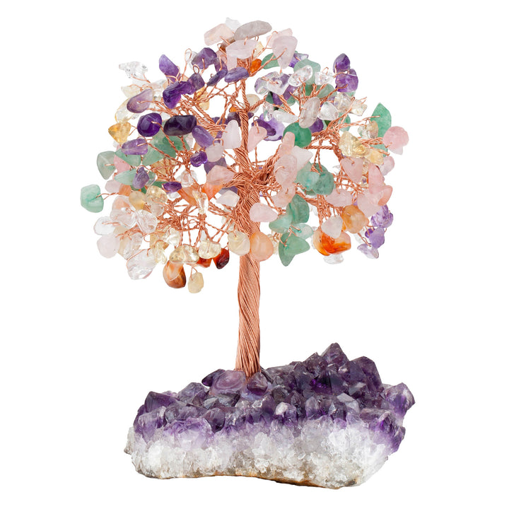 Olivenorma Natural Amethyst Flower Irregular Base Feng Shui Tree