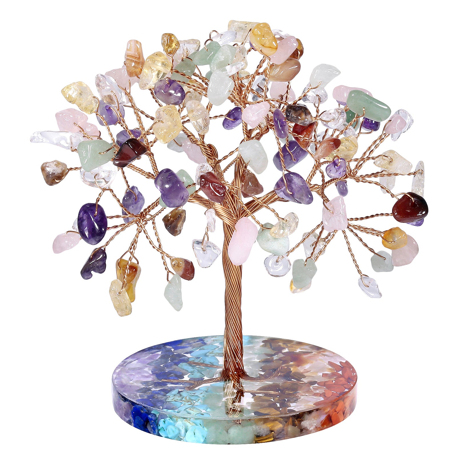 Olivenorma Chakra Gravel Round Base Feng Shui Tree