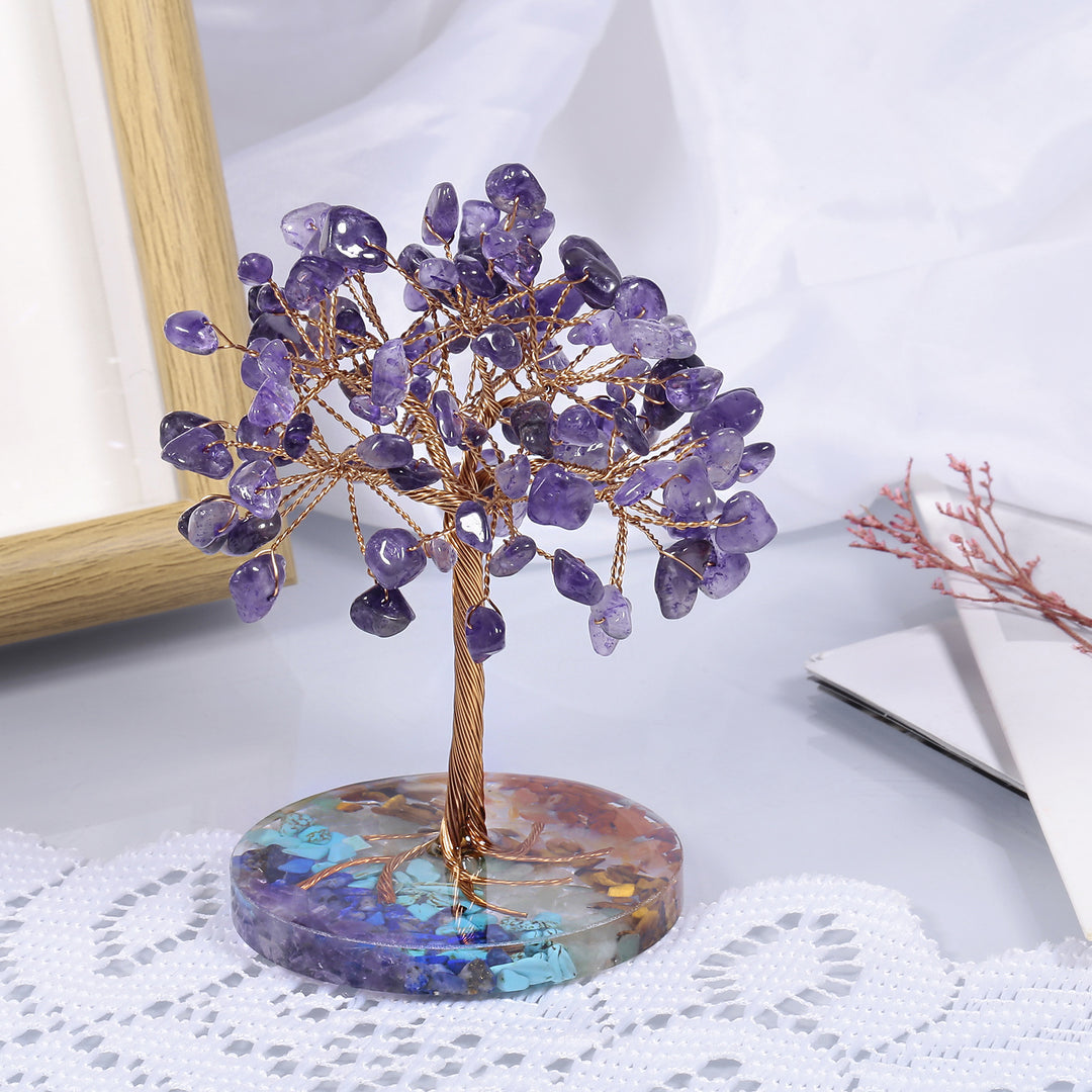 Olivenorma Chakra Gravel Round Base Feng Shui Tree