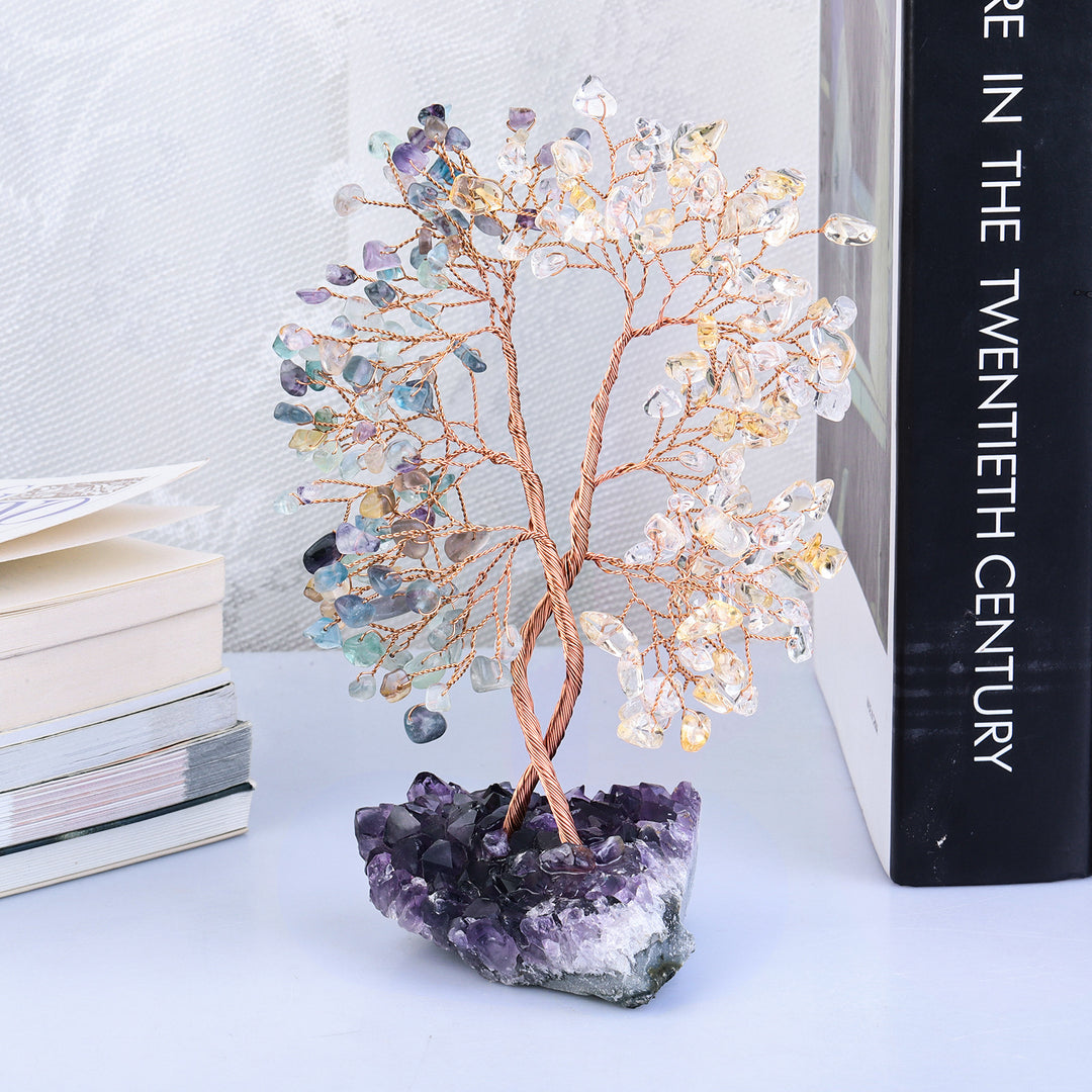 Olivenorma Amethyst Mine Base Concentric Feng Shui Tree