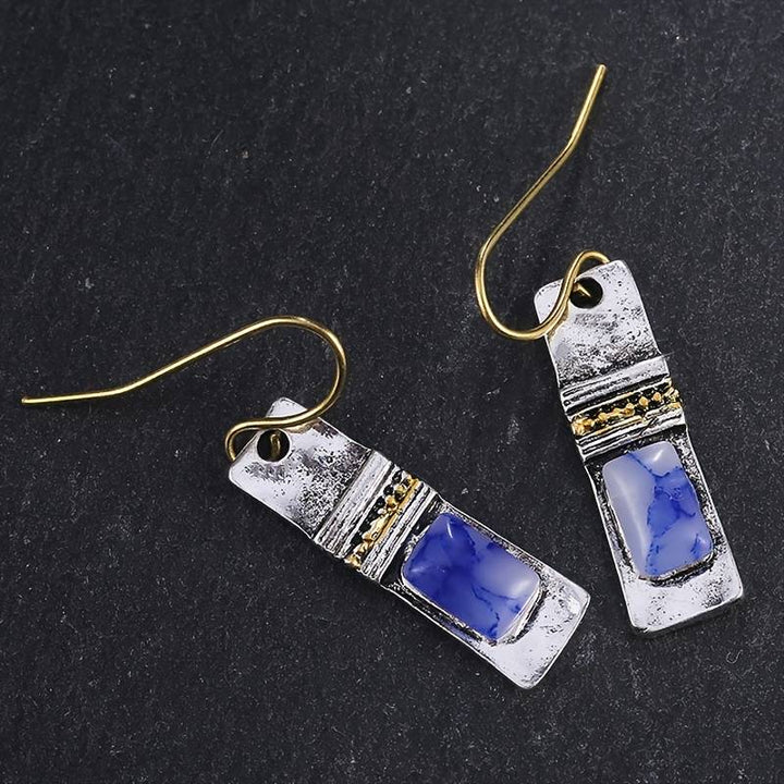 Olivenorma Vintage Bohemian Blue Moonstone Earrings