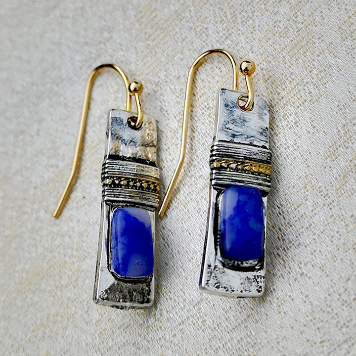 Olivenorma Vintage Bohemian Blue Moonstone Earrings