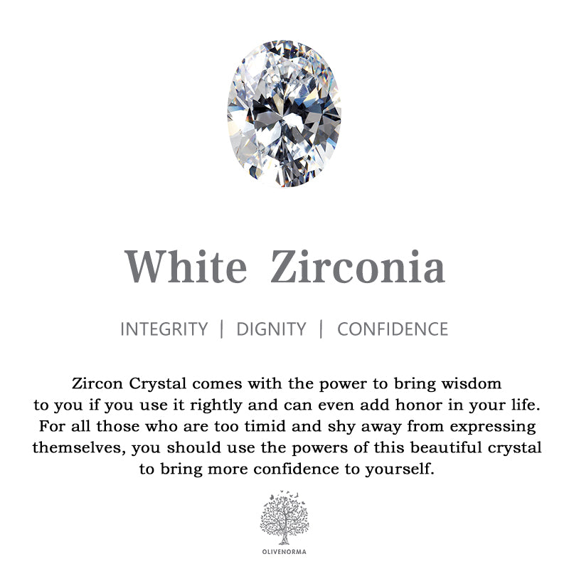 Olivenorma Tarot Card Zircon Zodiac Necklace