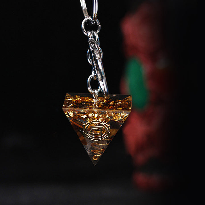 Olivenorma Chakra Healing Orgone Pyramid Energy Pendant Keychain