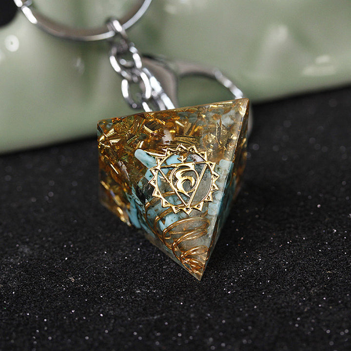 Olivenorma Chakra Healing Orgone Pyramid Energy Pendant Keychain  - image 9