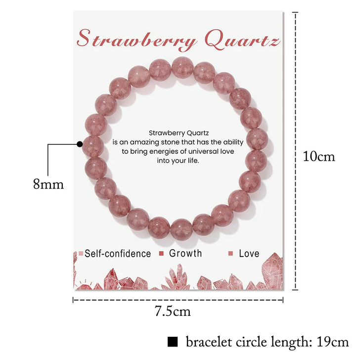 Olivenorma Natural Crystal Healing Energy 8mm Beaded Bracelet