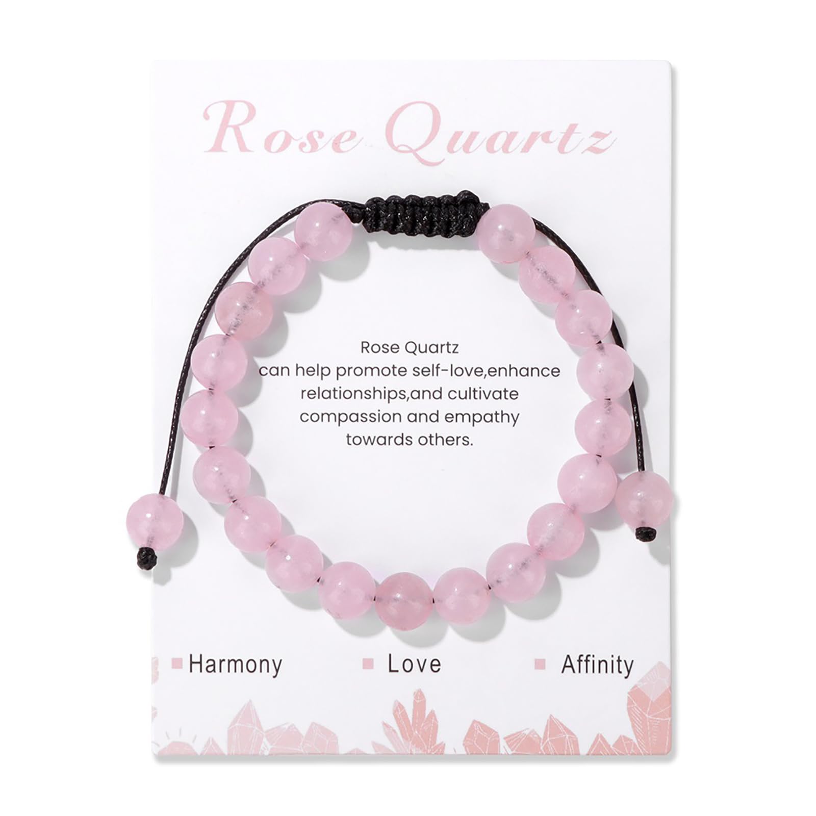 Olivenorma 8mm Natural Stone Handmade Adjustable Bracelet