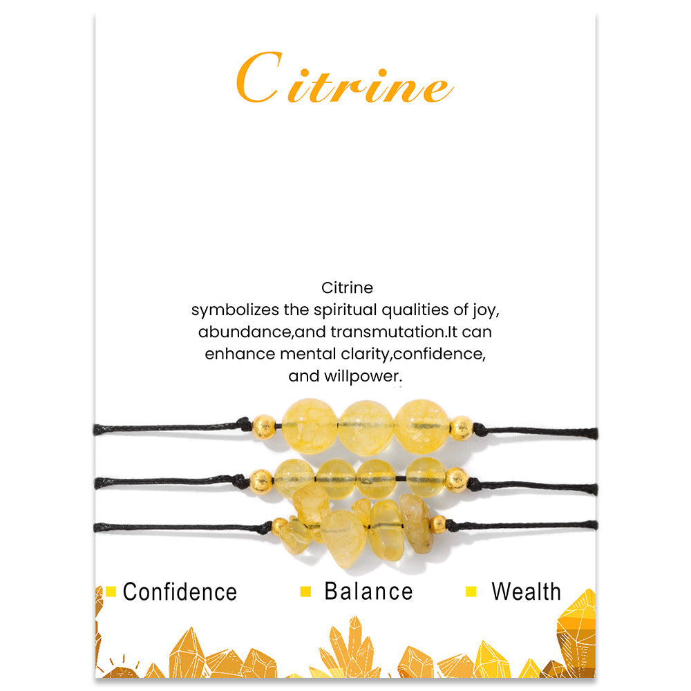 Olivenorma Natural Stone Gravel Bead Bracelet Set