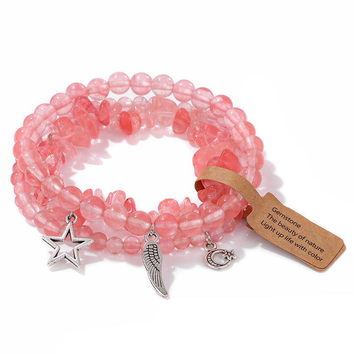 Olivenorma Boho Style Moon Star Pendant Bracelet Set