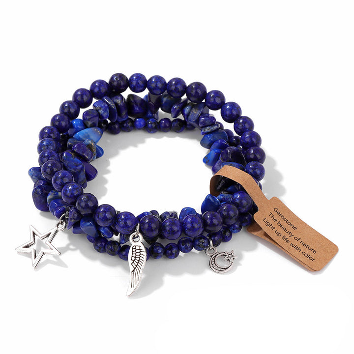 Olivenorma Boho Style Moon Star Pendant Bracelet Set