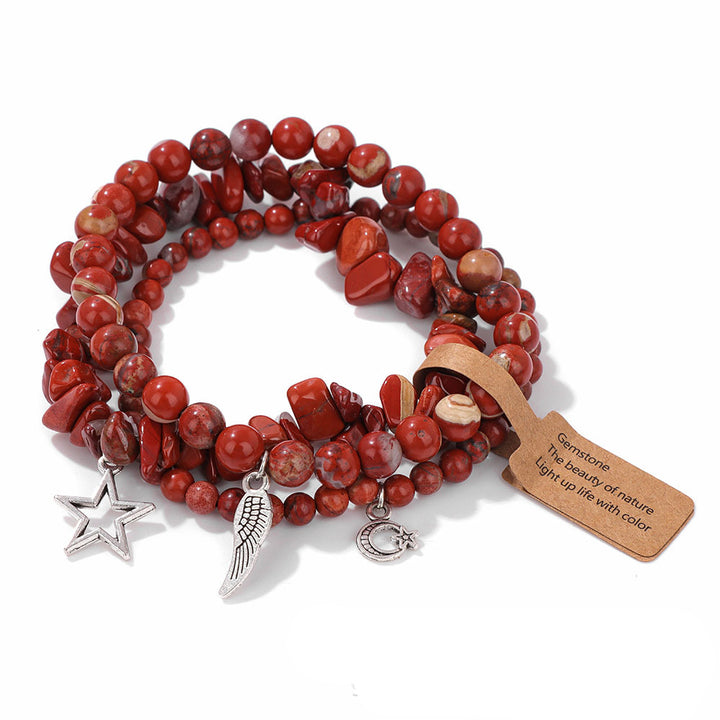 Olivenorma Boho Style Moon Star Pendant Bracelet Set