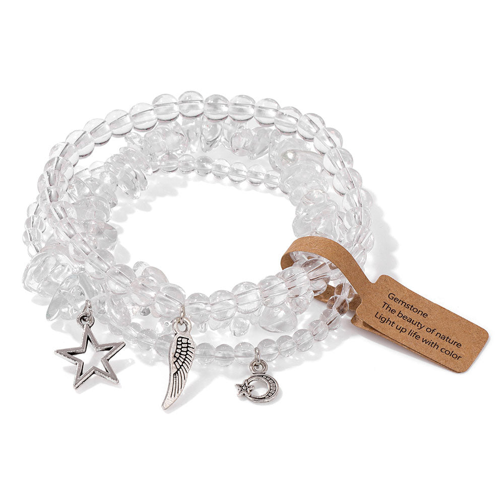 Olivenorma Boho Style Moon Star Pendant Bracelet Set