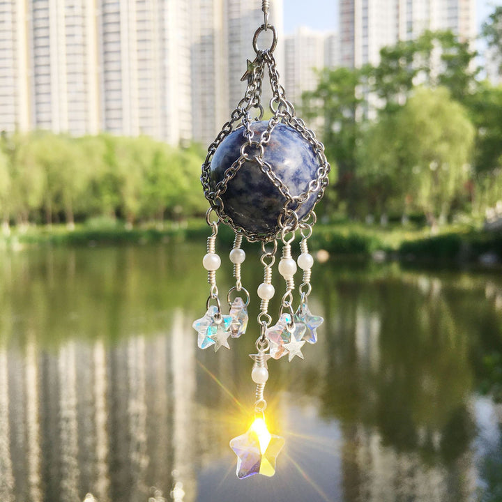 Olivenorma Natural Crystal Original Stone Hanging Pendant Wind Chime