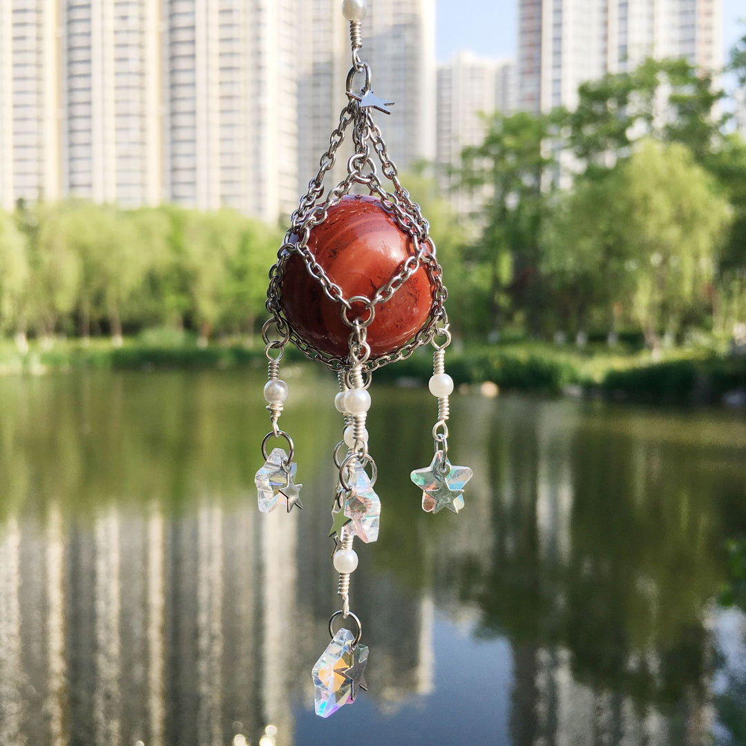 Olivenorma Natural Crystal Original Stone Hanging Pendant Wind Chime