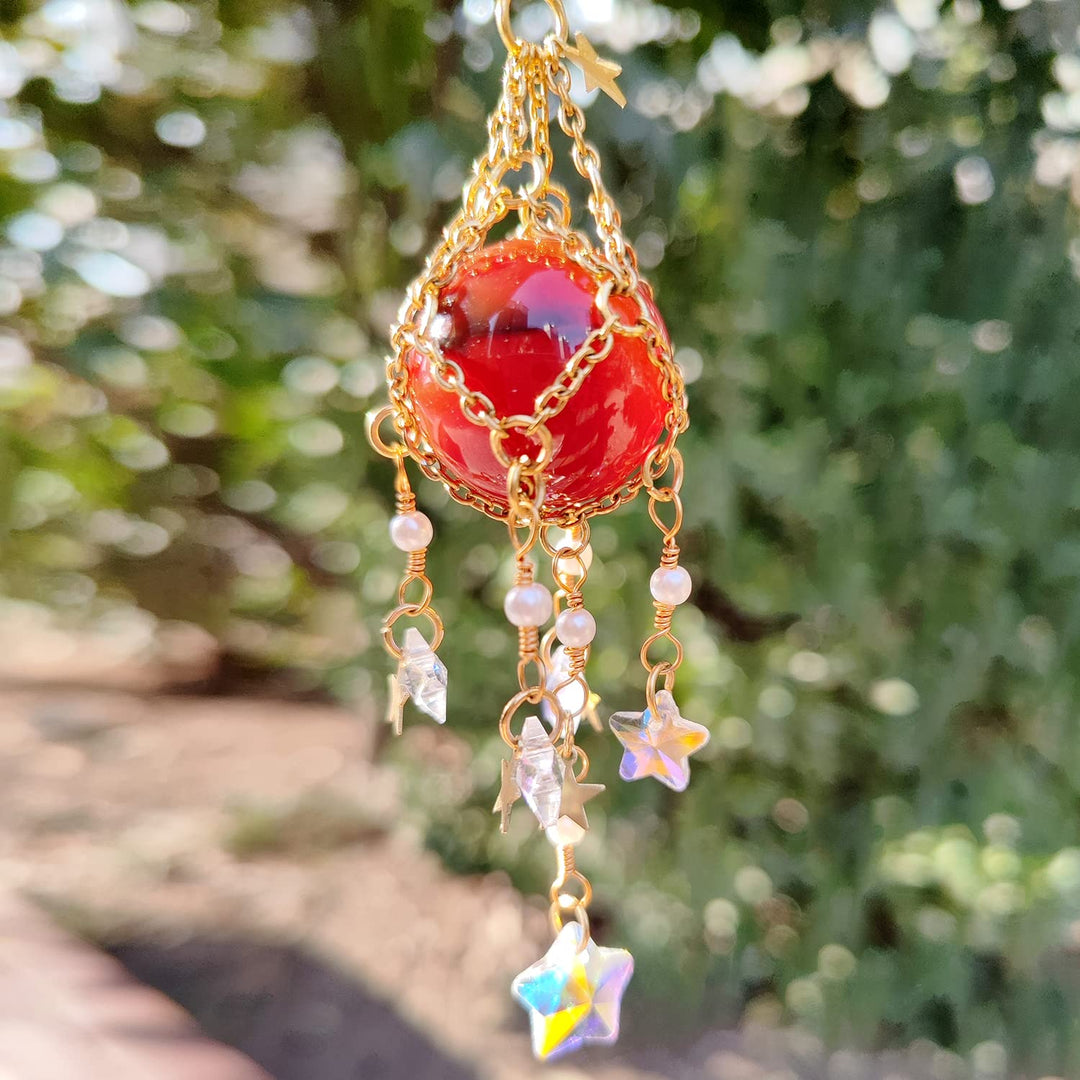 Olivenorma Natural Crystal Original Stone Hanging Pendant Wind Chime