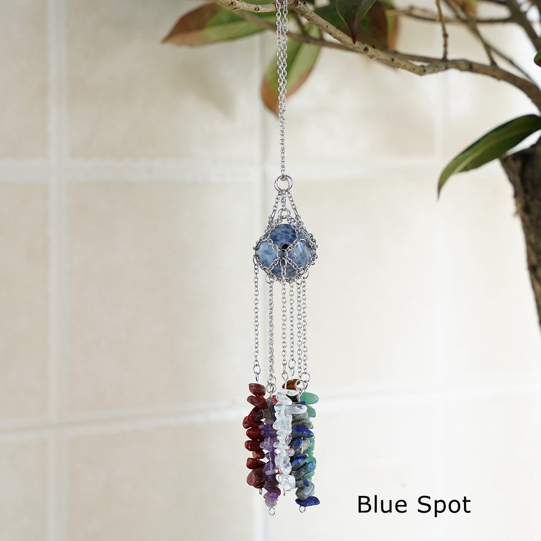 Olivenorma Hand-Woven Natural Crystal Hanging Pendan Wind Chime