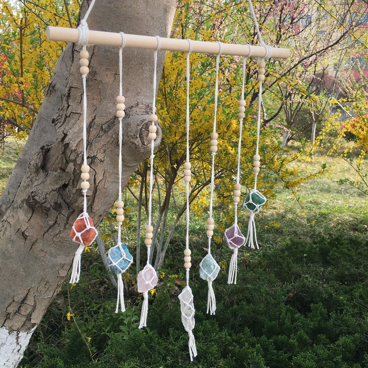 Olivenorma Boho Handwoven Chakra Crystal Pendant Ornaments