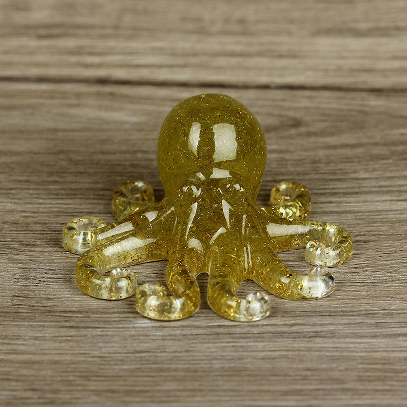 Olivenorma Natural Crystal Gravel Octopus Gemstone Decoration