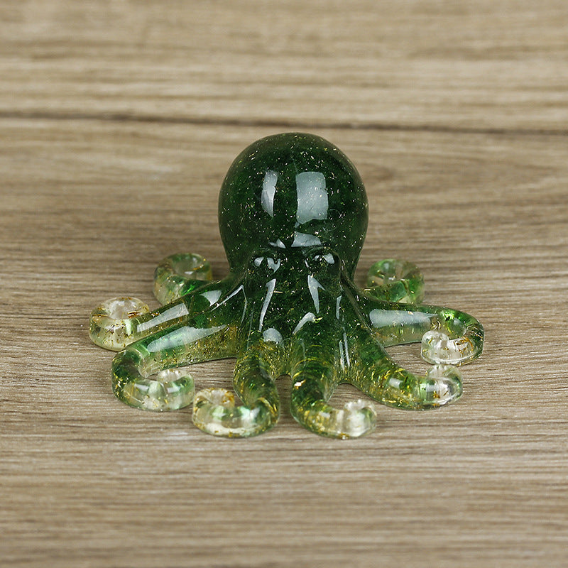 Olivenorma Natural Crystal Gravel Octopus Gemstone Decoration