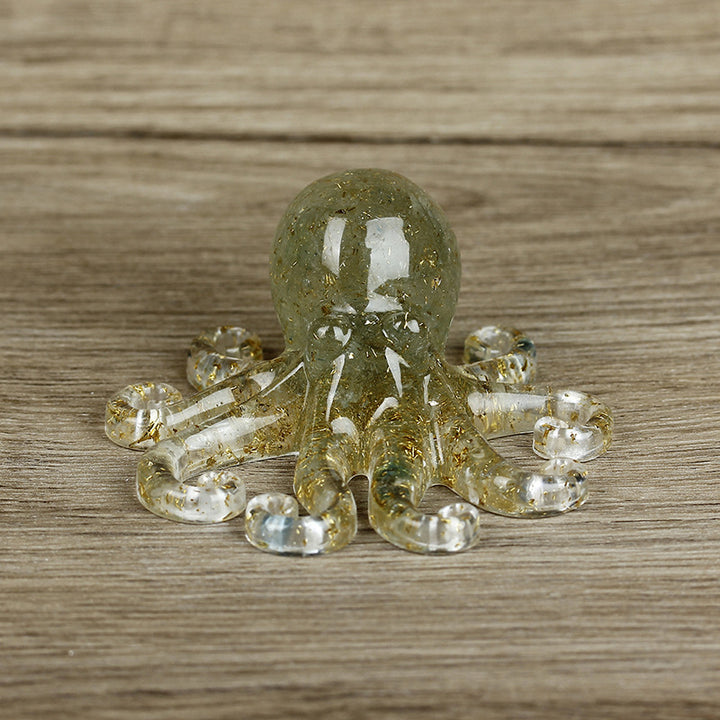 Olivenorma Deep Sea Wisdom Crystal Octopus Gemstone Decoration - Peridot - With Card - image 36