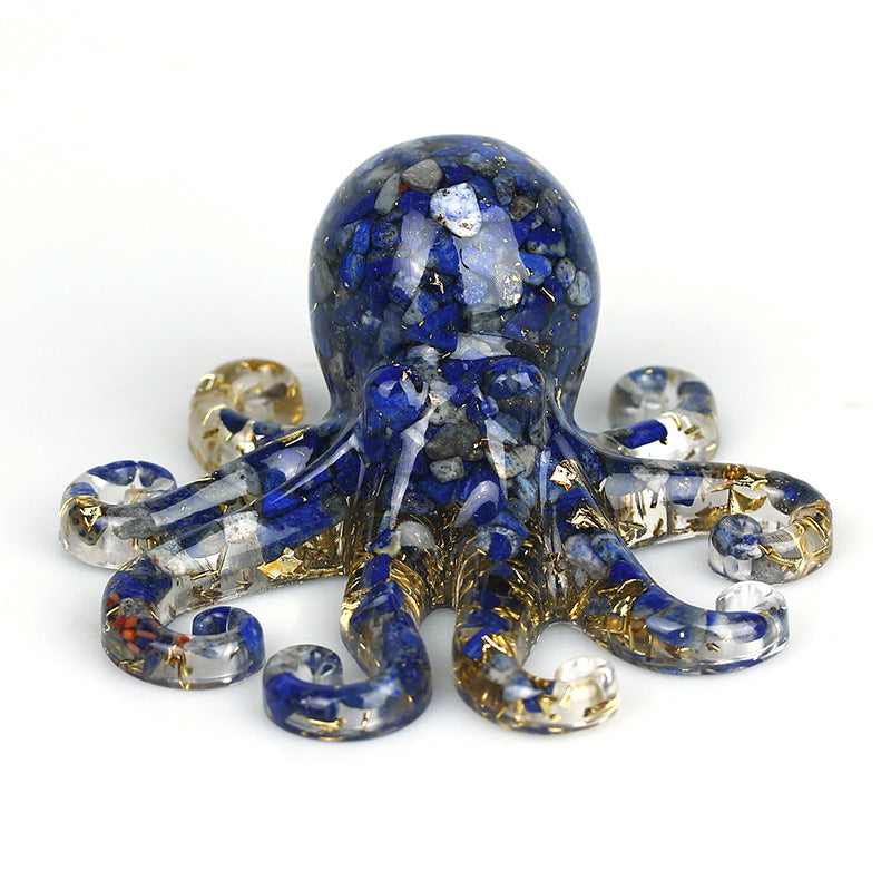 Olivenorma Natural Crystal Gravel Octopus Gemstone Decoration