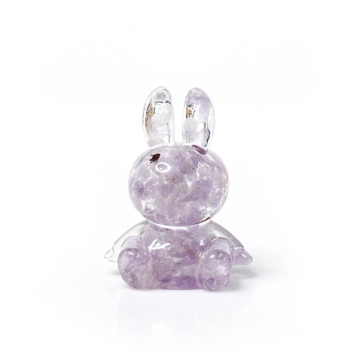 Olivenorma Crystal Glue Rabbit Desktop Ornament Gemstone Decoration