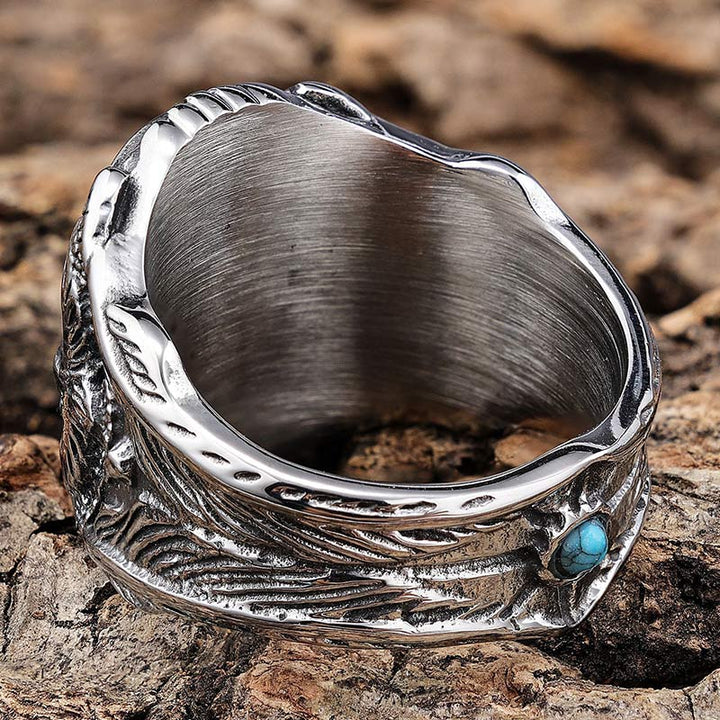 Olivenorma Turquoise Eagle Vintage Ring