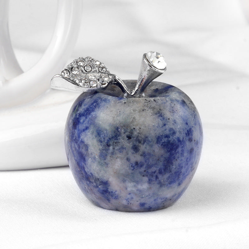 Olivenorma Small Crystal Apple Home Gemstone Decoration - Sodalite - image 5