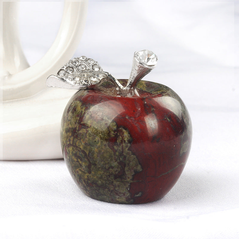 Olivenorma Small Crystal Apple Home Gemstone Decoration - Dragon Blood Stone - image 13