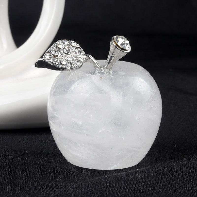 Olivenorma Small Crystal Apple Home Gemstone Decoration - Clear Crystal - image 15