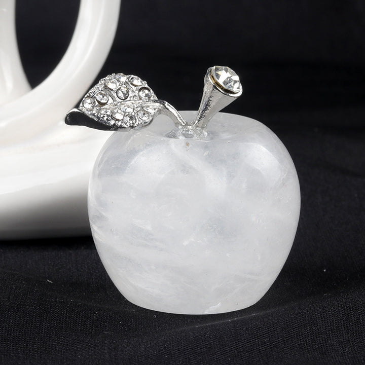 Olivenorma Small Crystal Apple Home Gemstone Decoration - Clear Crystal - image 15