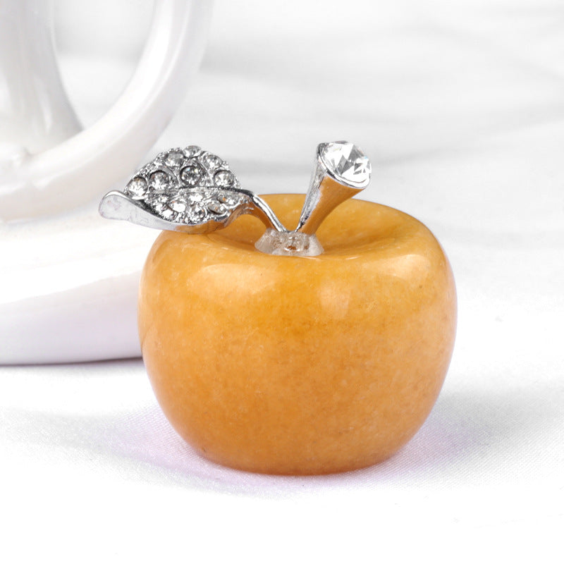 Olivenorma Small Crystal Apple Home Gemstone Decoration - Yellow Jade - image 31