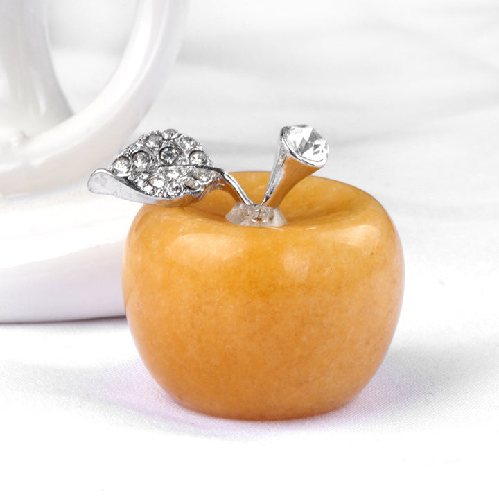 Olivenorma Small Crystal Apple Home Gemstone Decoration - Yellow Jade - image 31