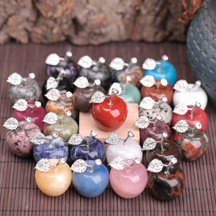 Olivenorma Small Crystal Apple Home Gemstone Decoration - image 0