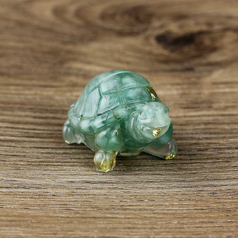 Olivenorma Cute Little Turtle Ornament Gemstone Decoration