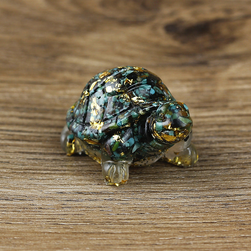 Olivenorma Cute Little Turtle Ornament Gemstone Decoration - image 5