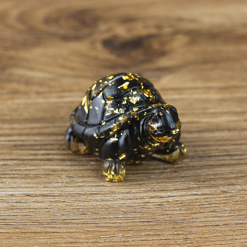 Olivenorma Cute Little Turtle Ornament Gemstone Decoration