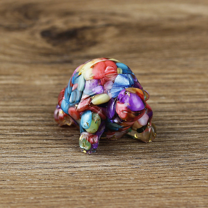 Olivenorma Cute Little Turtle Ornament Gemstone Decoration