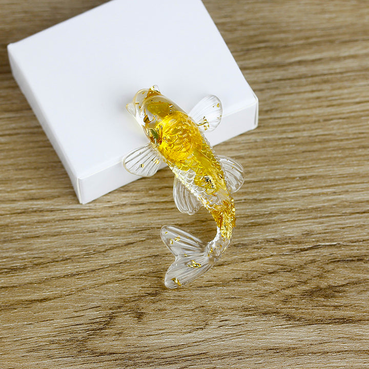 Olivenorma Creative Artificial Fish Ornaments Gemstone Decoration - Citrine - image 8