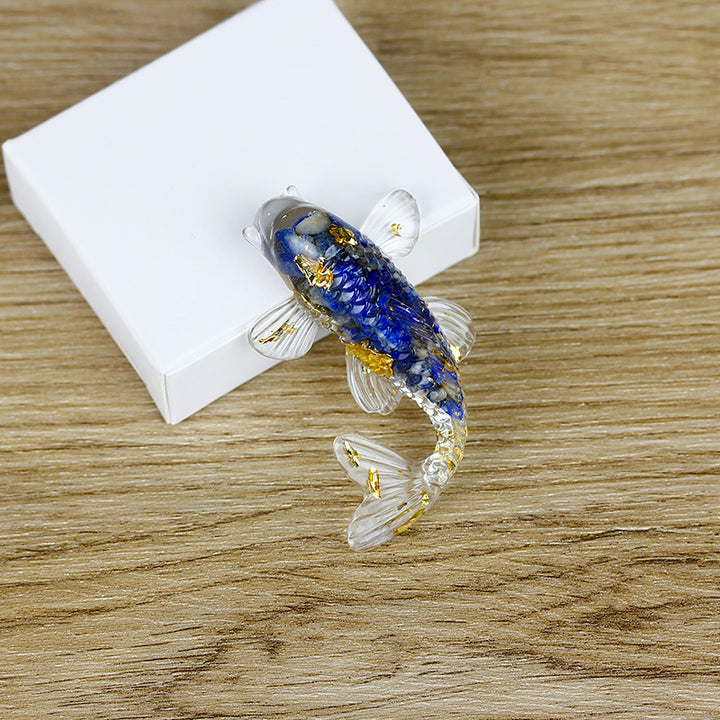 Olivenorma Creative Artificial Fish Ornaments Gemstone Decoration - Lapis Lazuli - image 14