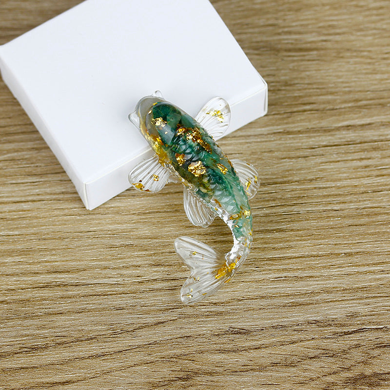 Olivenorma Creative Artificial Fish Ornaments Gemstone Decoration - South African Turquoise - image 32