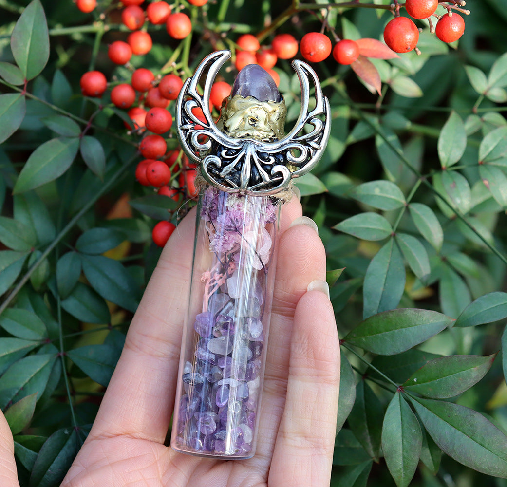 Olivenorma Natural Crystal Gravel Witch Energy Crystal Bottle