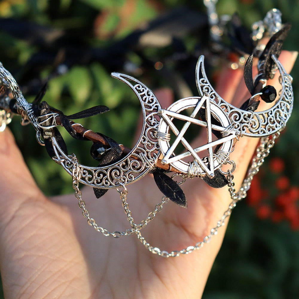 Olivenorma Natural Crystal Stone Wiccan Moon Wreath Crystal  display picture 3